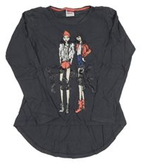 Šedé triko s holčičkami Yigga