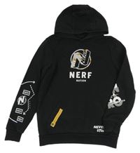 Černá mikina Nerf s kapucí 