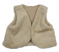 Béžová kožešinová podšitá vesta Topolino