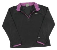 Šedo-růžová funkční fleecová mikina s logem Trespass