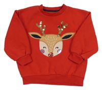 Červená mikina se srnkou Nutmeg