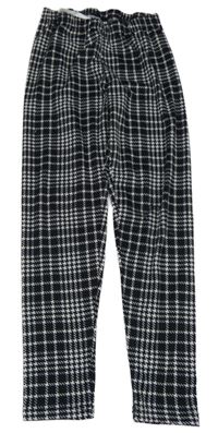 Černo-bílé kostkované legíny Y.F.K.