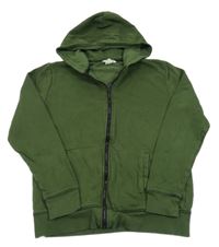 Khaki propínací mikina s kapucí H&M