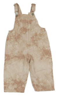 Světlerůžové batikované laclové rifle Zara