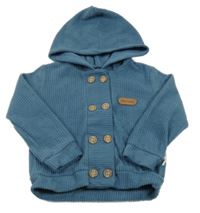 Modrá fleecová proínací mikina s kapucí Popshop