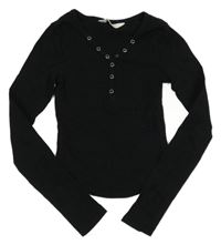 Černé crop triko H&M