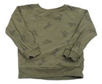 Khaki mikina s dinosaury Urban