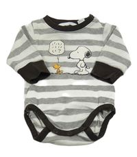 Šedo-bílé pruhované body se Snoopym H&M