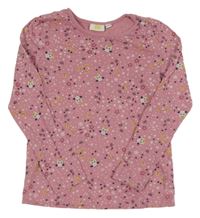 Růžové triko s kytičkami a sovami Kids