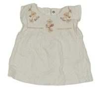 Bílá tunika s kytičkami C&A