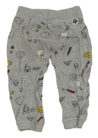 Šedé tepláky s obrázky H&M