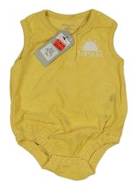 Nové - Žluté froté body se sluníčkem Primark