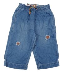 Modré culottes rifle s prošoupáním C&A