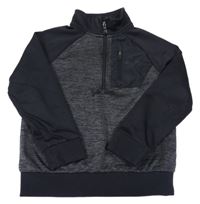 Šedo-černá funkční sportovní mikina s kapsou Under Armour