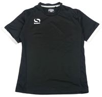 Černo-bílé funkční sportovní tričko s logem Sondico