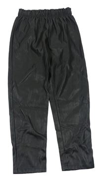 Černé paper bag koženkové kalhoty JEFF&CO