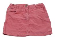 Růžová manšestrová sukně YD