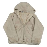 Smetanová kožešinová podšitá bunda s kapucí little kids