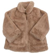 Starorůžová kožešinová podšitá bunda s límečkem H&M