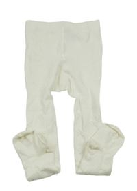 Smetanové punčocháče s mašlemi H&M