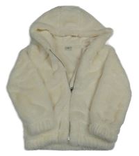 Smetanová kožešinová podšitá bunda s kapucí F&F