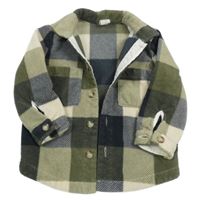 Kostkovaná fleecová košilová bunda H&M