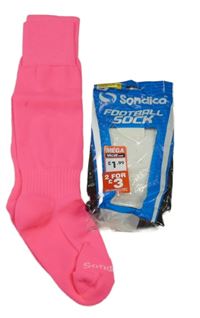 Nové - křiklavě růžové fotbalové štulpny Sondico vel. 26-32