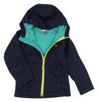 Tmavomodrá softshellová bunda s kapucí Quechua