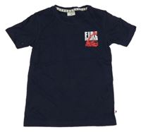 Tmavomodré tričko s hasiči SALT AND PEPPER