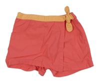 Korálové plátěné kraťasy se sukní Ergee