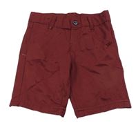 Vínové kraťasy riflového vzhledu 