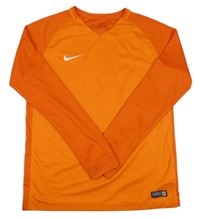 Oranžovo-tmavooranžové funkční sportovní triko s logem Nike