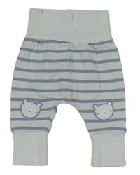 Světlemodro-modré pruhované tepláky s medvědy Mothercare