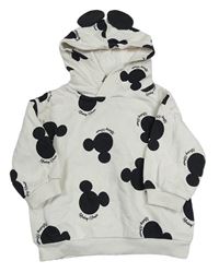 Bílá mikina s Mickeym a kapucí H&M