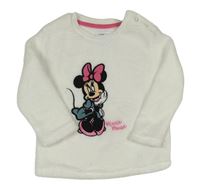 Bílá chlupatá mikina s Minnie Primark