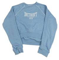 Světlemodrá crop mikina s nápisem Primark