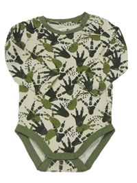 Béžovo-khaki body s dinosauřími stopami
