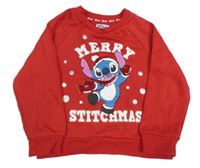 Červená mikina se Stitchem s flitry Primark
