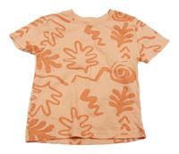 Oranžové vzorované tričko Primark