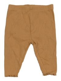 Hnědé žebrované legíny Next