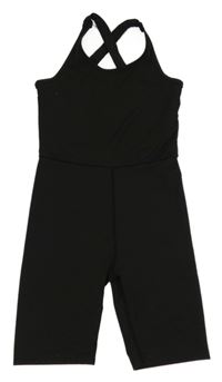 Černý kraťasový overal Shein