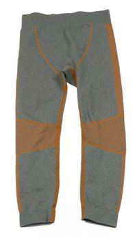 Khaki melírované spodní funkční kalhoty Lupilu