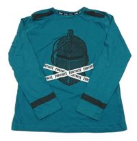 Zelené triko s potiskem - Fortnite