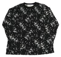 Černé skvrnité pyžamové triko F&F