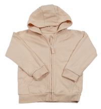 Růžová propínací mikina s kapucí George