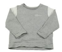 Šedo-bílá mikina s výšivkou River Island