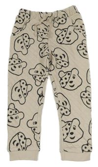 Béžové prošívané tepláky s Pudseym George