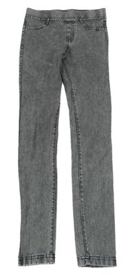 Tmavošedé tregíny riflového vzhledu H&M