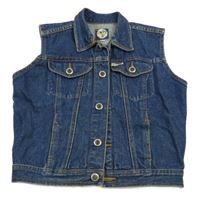 Tmavomodrá riflová vesta