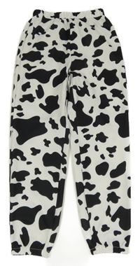 Bílo-černé vzorované kalhoty Shein